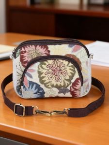 Túi Đeo Chéo Dệt Thủ Công Nhẹ Bằng Vải Cotton Lanh Túi Đựng Mỹ Phẩm Điện Thoại Di Động Mini Túi Đeo Chéo Thường Ngày Túi Xách Nữ