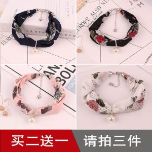 Khăn Choàng Cổ Phong Cách Hàn Quốc Mới Thời Trang Mùa Xuân Hè Chống Nắng Ngọc Trai Trang Sức Voan Khăn Choàng Nữ