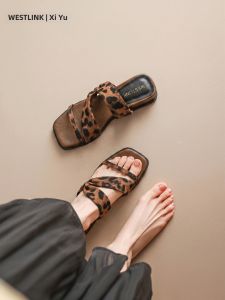 Leopard Print Comfortable Platform Sandals For Women Summer