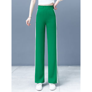 Big Sale Leak-Picking Green Narrow Version Loose Pants Womens Summer Thin High Waist Slim Looking Loose Straight-leg Casual Versatile Sports Pants