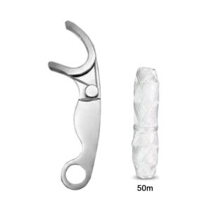 Stainless Steel Toothpick Dental Floss Reusable Flossing Holder Set Eco-friendly Teeth Cleaning Tools Oral Care Accessory