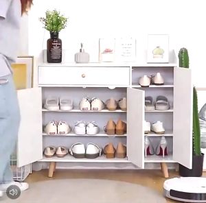 ตู้รองเท้า ตู้เก็บของ ชั้นวางรองเท้า จัดเก็บได้ 12-18 คู่ ตู้อเนกประสงค์ ตู้เก็บของอเนกประสงค์ ชั้นรองเท้า มีลิ้นชัก ปรับระดับชั้นวางได้ ดีไซน์มินิมอล