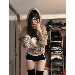 กางเกงขาสั้นทรงสลิมฟิตสไตล์อเมริกันหวานและเผ็ดร้อน กางเกงขาสั้นลำลองสำหรับฤดูร้อนใหม่สำหรับผู้หญิง กางเกงขายาวทรงพอดีตัวสำหรับใส่ลำลอง