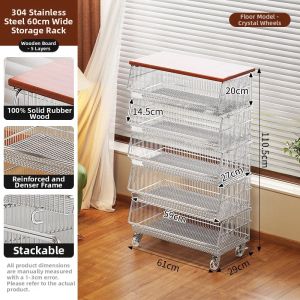 Multifunction Large Capacity Snack Storage Cart