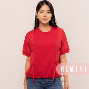 RIMINI - Atasan Blus Wanita Katun Premium Button Drawstring Size XS-3XL - Merva Top 7047