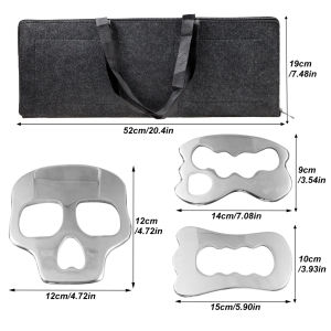 8Pcs Stainless Steel Gua Sha Scraping Massage Tool Set IASTM Tool Set Great Soft Tissue Mobilization Tool Physical Therapy