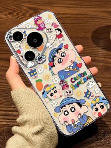 Cute Cartoon Protective Phone Case for Huawei Pura80/70 P60Art Transparent Ultra Durable Soft TPU Design for Men And Women