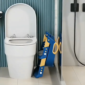 [SG Seller]Kids Children Baby Toilet Bowl Seat Cover Stool Premium Toddler Potty Training Seat 6 Level Adjustable Height Kids Potty Train with Ladder