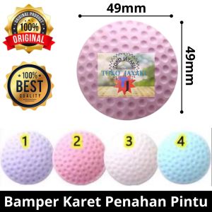 TJ Bantalan Pelindung Pintu Rumah Bulat Ganjalan Pintu Karet Penahan Benturan Pintu Rumah Bumper Karet Bulat Handle Pintu Pengaman Pintu