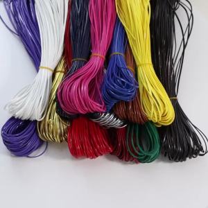 50yards 2mm PU Leather Flat Cord Rope Thread Necklace Soft Leather Cords For Jewelry Making DIY Bags Garment Craft Accessories