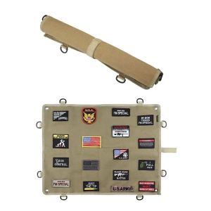 Tactical Morale Patch Panel Large 24” X 18” Hook Loop Surface Ballistic Backing 360-deg D-Rings For Display Military ID Patches