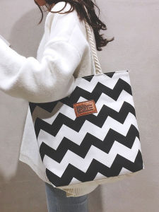 กระเป๋าผ้าใบ Tote Bag สำหรับผู้หญิง 2025 กระเป๋าสะพายไหล่แบบลำลอง ความจุขนาดใหญ่ กระเป๋าถือแฟชั่นสำหรับนักเรียน กระเป๋าเดินทาง