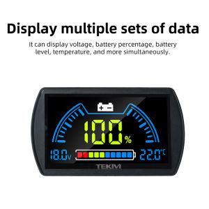 diymore | DC7-100V Charge Level Indicator TFT LCD Display Screen Voltage Level Meter 12V 24V 48V 72V Lithium Acid Voltmeter Power Monitor