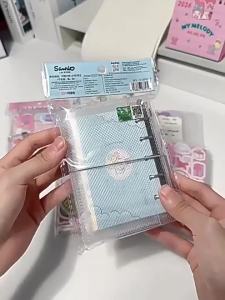 joytop | Genuine 80 Sheets Sanrio Loose-Leaf Notebook Book for Students Writing Hello Kitty Kuromi Cinnamoroll Stationery School Supplies