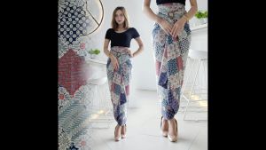 Rok Lilit Bawahan Kebaya Modern Batik Serut Rok Wanita Remaja Pesta Kondangan