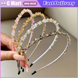 Korean Fashion Shiny Rhinestone Headband for Women Hairband Lady Elegant Bands Crystal Resin Hair Hoop Luxury Hair Accessories