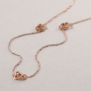 Chow Sang Sang 周生生 Minty Collection 18K Rose Gold Love Heart Necklace 62cm 92632N FLASH SALE