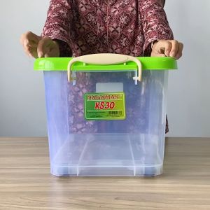 NAGAMAS Box Kontainer Plastik Dengan Roda Kotak Penyimpanan 30 Liter
