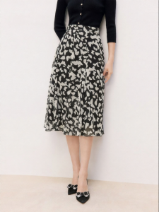 Koradior | Slimming Flare Skirt with Flow Drape