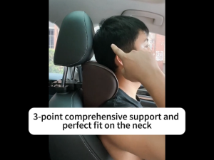 Adjustable Car Headrest Pillow Memory Foam 6-Way Mechanical Adjustment Neck Support Pillow With Hook Phone Holder