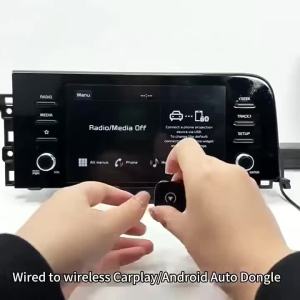 2026 Upgraded 2-in-1 Wireless CarPlay Adapter for iPhone & Android Auto Plug and Play Wired to Wireless Dongle with Fast Auto-C