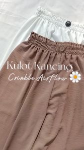 Celana Kulot Cringkle Airflow Variasi Kancing Panjang Wanita