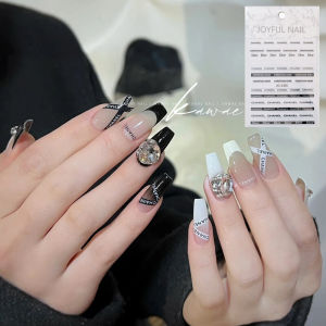 Trendy Nail Salon Nail Stickers Logo English Letter Bar Decal Small Fragrance Style Rich Girl for Beauty Tools And Makeup