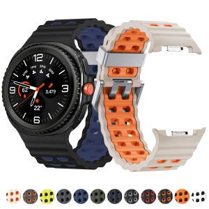 Two-Tone Sports Silicone Strap For Samsung Galaxy Watch 8 2025 Marine Band Bracelet For Galaxy 8Classic /8 9 40 44mm Watchband