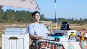 5000mAh Solar Fan Rechargable Tent Fan Battery Camping Fan With Solar Panel Fan LED Light