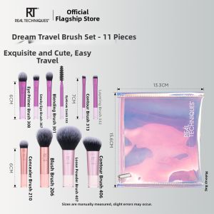 Real Techniques | Travel Fantasy 10-in-1 Mini Brush Kit with Travel Bag