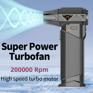 JKUOO Mini Turbo Jet Fan 200000 RPM Wireless Electric Air Duster Strong Wind Rechargeable Car Cleaning Air Blower