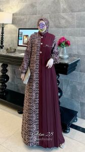 27gadih gamis set anandia set aka adm 28 set motif elegan kekinian 2024