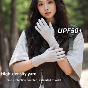 Ice Silk Sun Protection Gloves Thin Breathable Touchscreen
