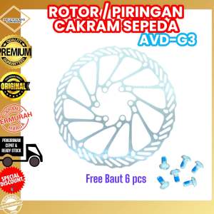 ( AVD-G3 FREE BAUT ) Rotor Piringan Cakram Sepeda Discbrake Discbrake Six Bolt Sepeda Mtb Seli DLL
