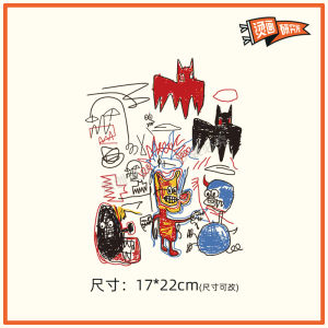 Cartoon Drawing Heat Transfer Stickers Line Pattern Hollow out Cute Print No Border New 2023 DIY Sewing Accessories