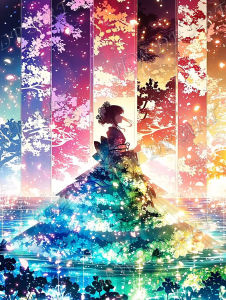 BILIBILI | Diamond Painting Kits Japanese Girl Square Diamond Embroidery Cross Stitch Full Crystal Decor Art
