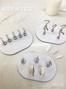 ชั้นวางเล็บแบบแขวนได้ ดึงดูดแม่เหล็กแรง ฐานฝึกเล็บ ชิ้นส่วนเล็บ ช่องเก็บของสำหรับเล็บ ชั้นวางเล็บแบบใหม่ ชั้นวางเล็บแบบติดผนัง