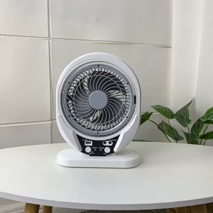 Solar electric fan with panel With Solar Panel 2 LED Light Electric Charger