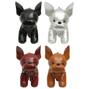 【New Arrival】 กระเป๋าสะพายข้างผู้ชายดีไซน์ Bulldog ทำจากหนัง PU น้ำหนักเบา ทนทาน เหมาะสำหรับการเดินทางและการใช้งานทั่วไป