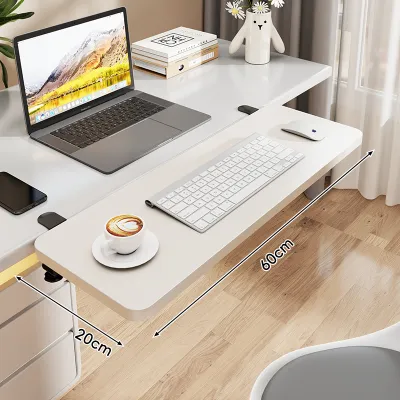 QINQI | No-drill Desktop Extension Board Folding Keyboard Mouse Tray