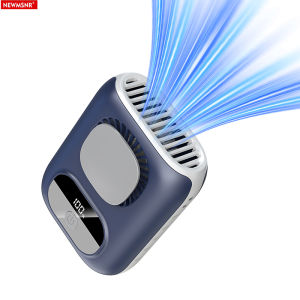 Newmsnr | Portable Waist Fan 4000mAh Battery Wearable Neck Fan LED Electric Fan 12H Working Rechargeable Handheld Cooling Fan for Outdoor