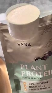 Vera Soy Protein เวย์โปรตีนจากพืช รสกาแฟ EXP28/10/2025 Plant Protein วีร่าเวย์ หรือ เวร่าเวย์ ลีนไว กล้ามเนื้อกระชับ ขนาด800กรัม ลดล้างสต็อก