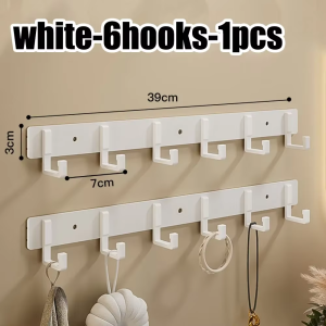 Stain Resistant Aluminum Alloy Adhesive Hook Dense Structure Easy Clean Suitable for Kitchen Tool and Messy Sundry Wall Hanging