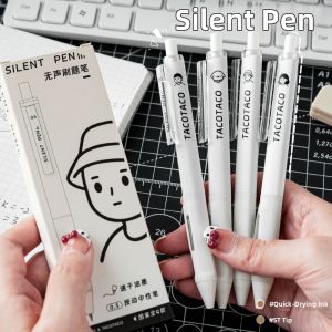 TIANHANYU | Silent Click Type Student Simple Design High Aesthetic Quick Drying Carbon Ink Pen