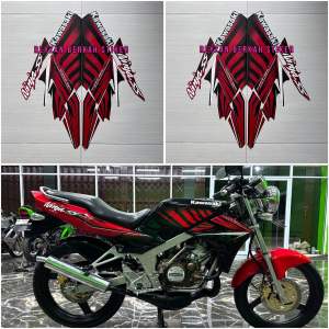 Stiker Striping Lis Body Kawasaki Ninja SS Zebra 2014 Merah