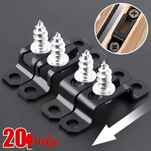 20 Cái/bộ Khóa Nối 2 Trong 1 Vô Hình Bằng Vít Cho Tủ Laminate Tủ Quần Áo Thép Không Gỉ Lắp Ráp Nội Thất Giấu Kín