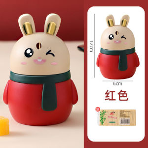 Large Size Press out Automatic Pop up Cute Rabbit Toothpick Holder Durable Home And Commercial Use Storage Organizer