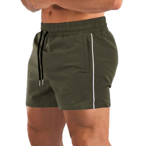 Mens Fitness Sport Shorts Breathable Thin Squatting Iron Dog Running Shorts Quick Dry Elastic Waistband Sport Casual Shorts