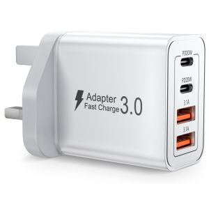 Sạc Tường Đa Cổng USB C Nhanh 40W Chuẩn UK Bộ Chuyển Đổi Du Lịch PD Type C Cho iPhone Xiaomi - Sạc Điện Thoại Di Động
