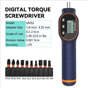 GOYOJO Digital Screwdriver With 10Bits Torque Screwdriver Set 1/4 for Maintenance Tools Bike Repair and Scope Mounting